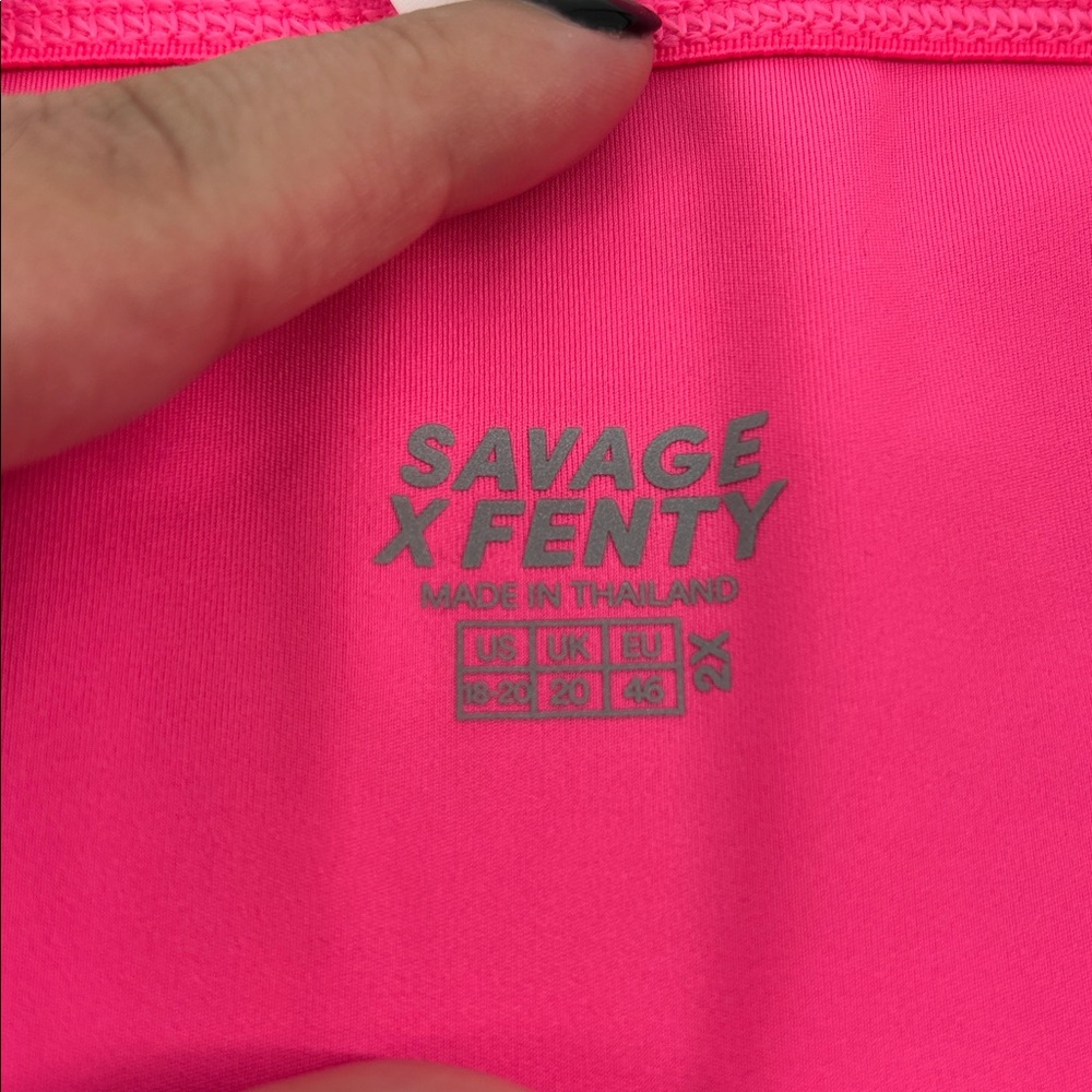 NWT Savage x Fenty Lace Race High-Waist Legging in Pink Palace Size 2X NEW - Picture 10 of 14